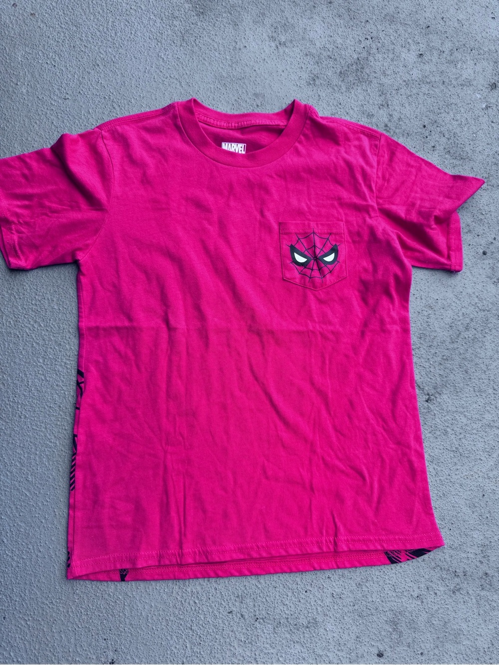 Marvel Spider-Man Pocket Tee Red Shirt Size L